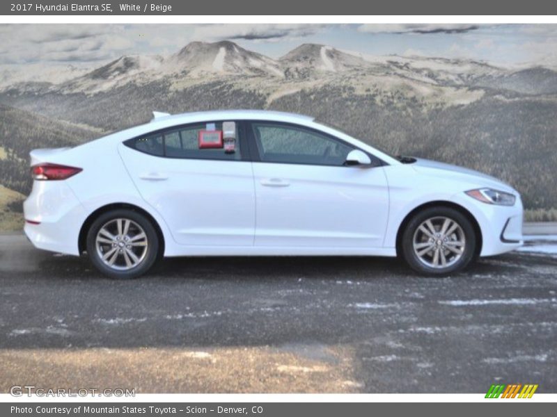 White / Beige 2017 Hyundai Elantra SE