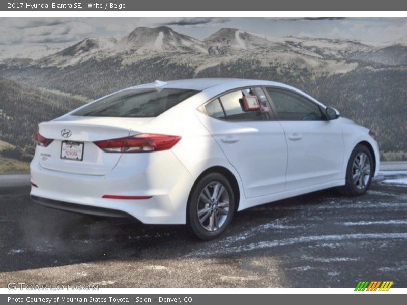 White / Beige 2017 Hyundai Elantra SE