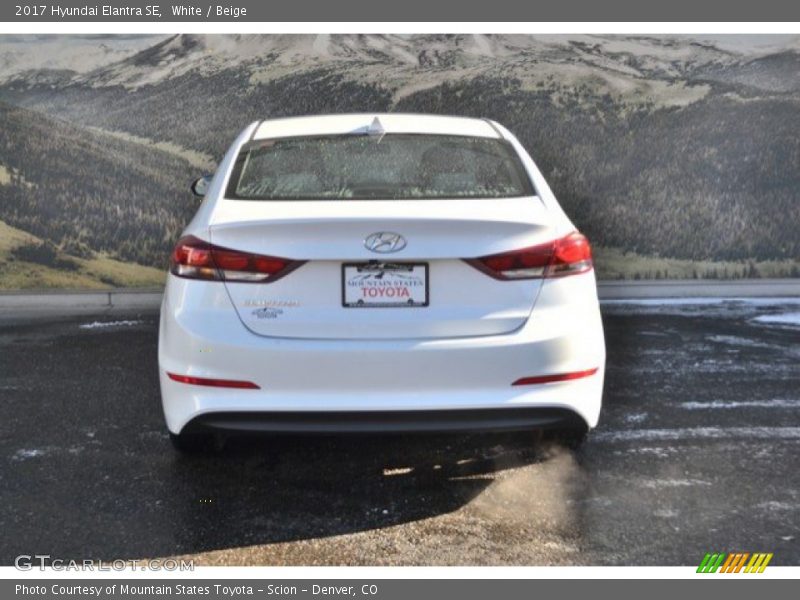 White / Beige 2017 Hyundai Elantra SE