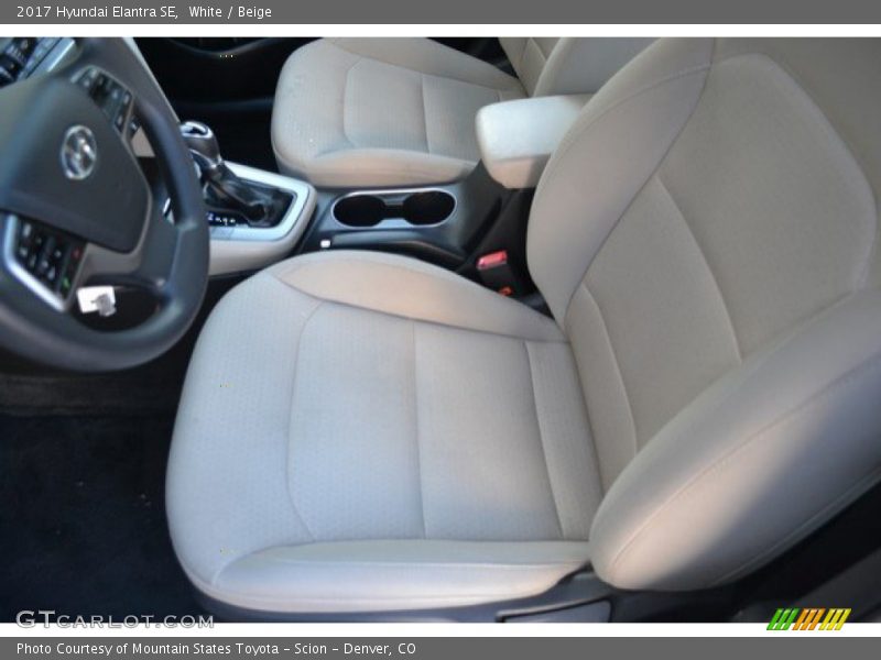 White / Beige 2017 Hyundai Elantra SE