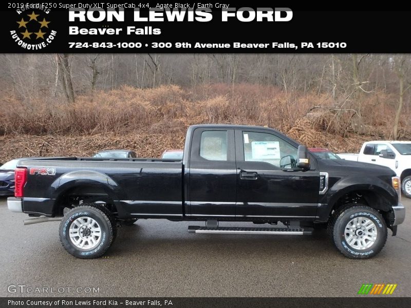 Agate Black / Earth Gray 2019 Ford F250 Super Duty XLT SuperCab 4x4