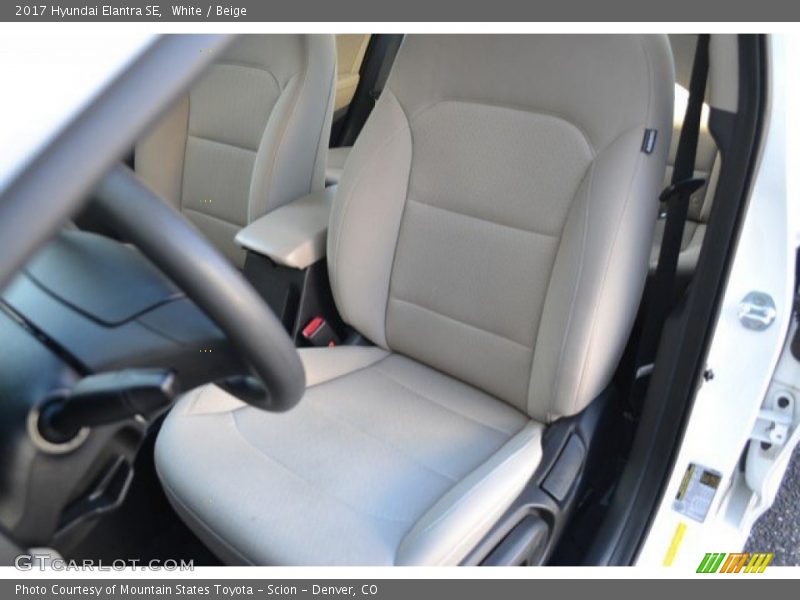 White / Beige 2017 Hyundai Elantra SE