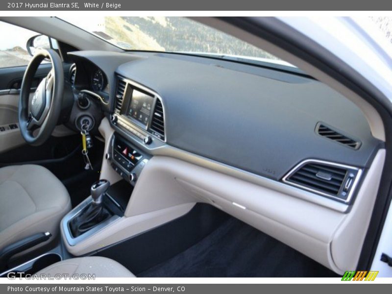 White / Beige 2017 Hyundai Elantra SE