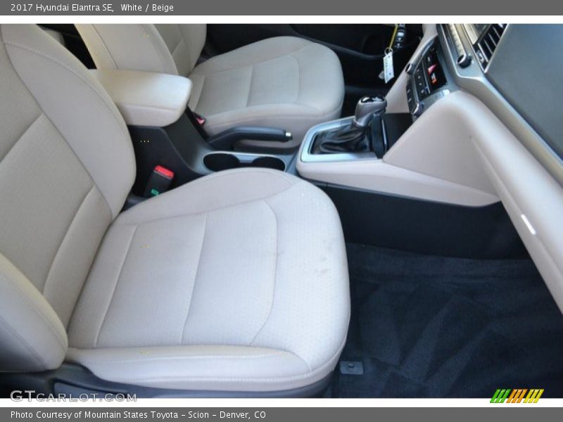 White / Beige 2017 Hyundai Elantra SE