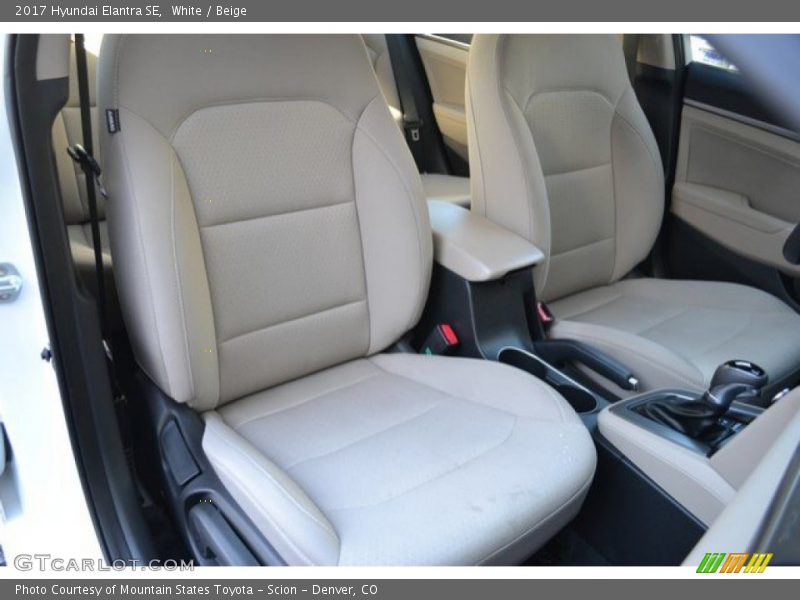 White / Beige 2017 Hyundai Elantra SE