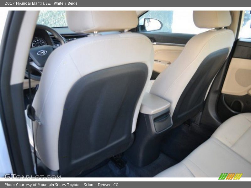 White / Beige 2017 Hyundai Elantra SE