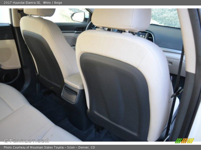 White / Beige 2017 Hyundai Elantra SE