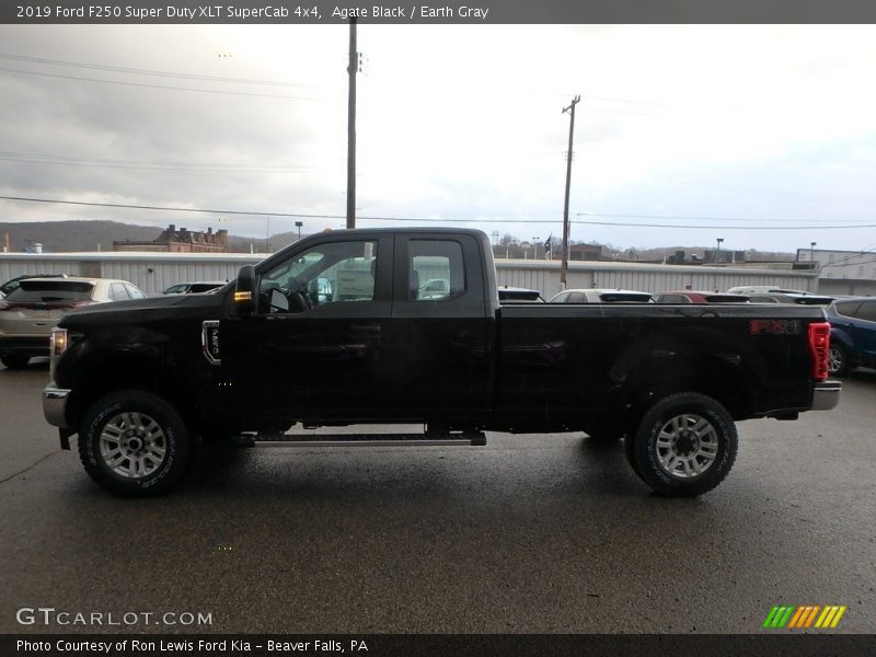 Agate Black / Earth Gray 2019 Ford F250 Super Duty XLT SuperCab 4x4