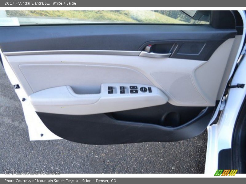 White / Beige 2017 Hyundai Elantra SE