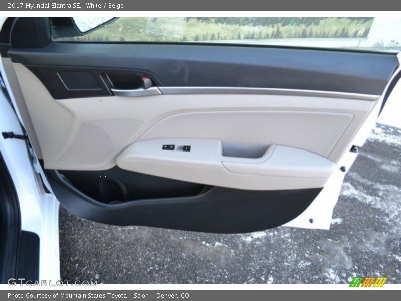 White / Beige 2017 Hyundai Elantra SE