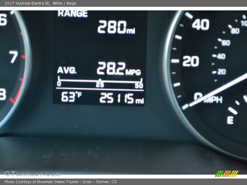 White / Beige 2017 Hyundai Elantra SE