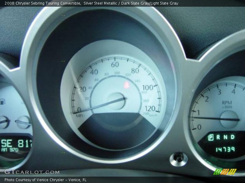 Silver Steel Metallic / Dark Slate Gray/Light Slate Gray 2008 Chrysler Sebring Touring Convertible