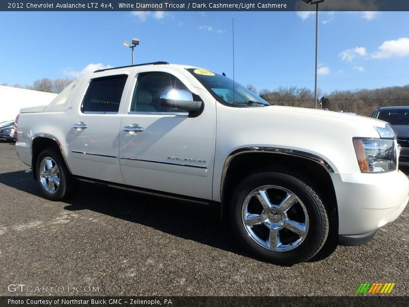White Diamond Tricoat / Dark Cashmere/Light Cashmere 2012 Chevrolet Avalanche LTZ 4x4