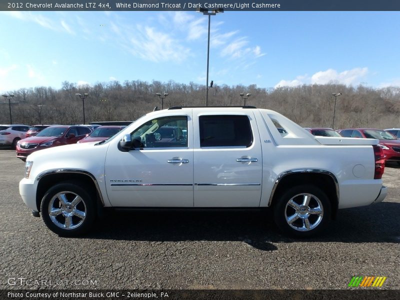 White Diamond Tricoat / Dark Cashmere/Light Cashmere 2012 Chevrolet Avalanche LTZ 4x4