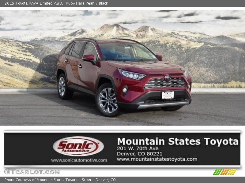 Ruby Flare Pearl / Black 2019 Toyota RAV4 Limited AWD