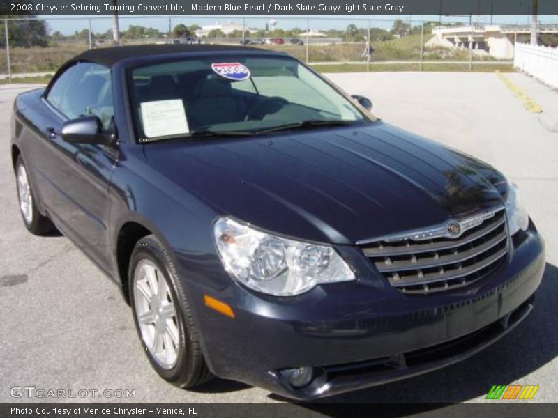 Modern Blue Pearl / Dark Slate Gray/Light Slate Gray 2008 Chrysler Sebring Touring Convertible