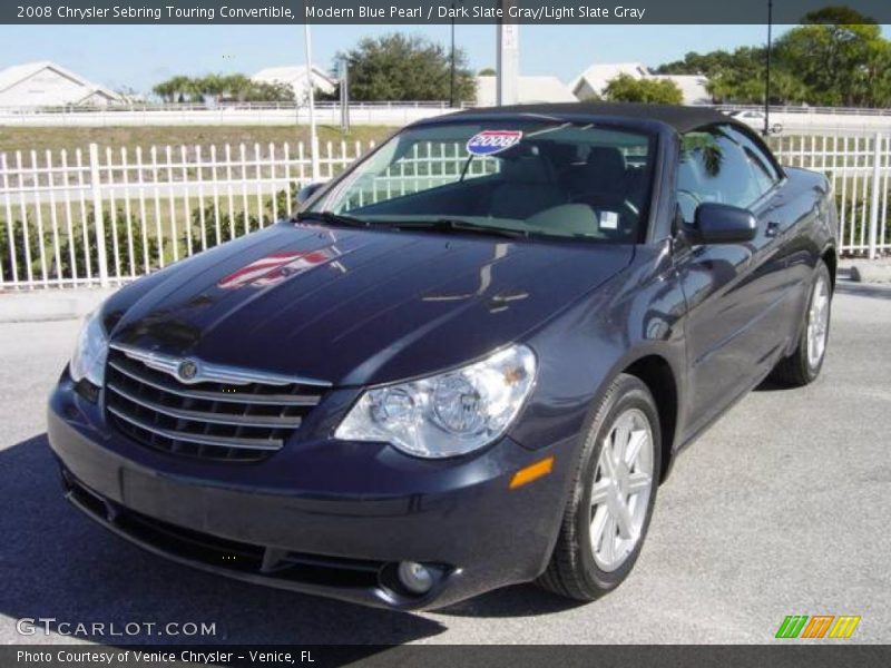 Modern Blue Pearl / Dark Slate Gray/Light Slate Gray 2008 Chrysler Sebring Touring Convertible