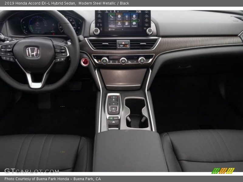 Modern Steel Metallic / Black 2019 Honda Accord EX-L Hybrid Sedan