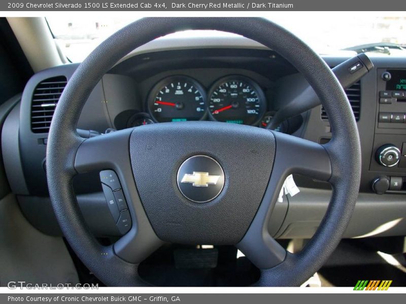 Dark Cherry Red Metallic / Dark Titanium 2009 Chevrolet Silverado 1500 LS Extended Cab 4x4