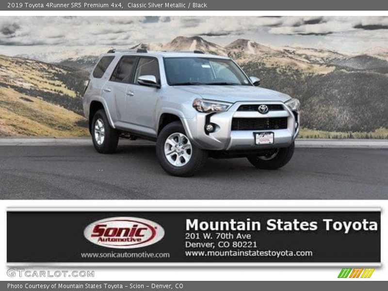 Classic Silver Metallic / Black 2019 Toyota 4Runner SR5 Premium 4x4