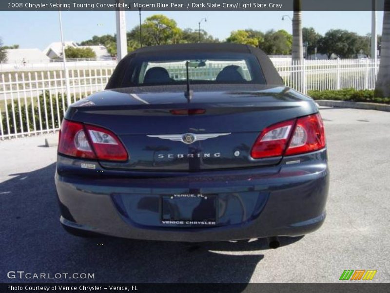 Modern Blue Pearl / Dark Slate Gray/Light Slate Gray 2008 Chrysler Sebring Touring Convertible