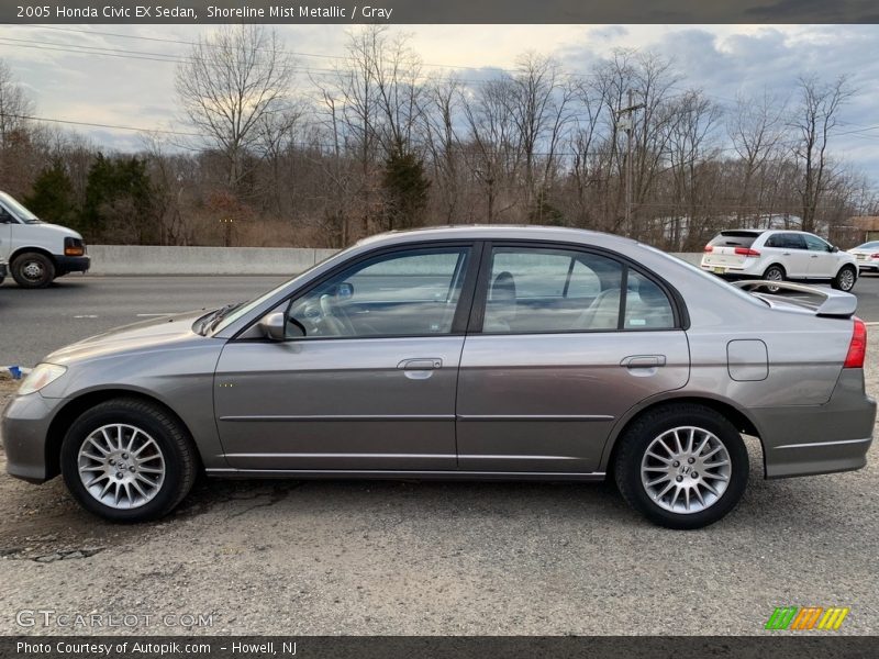Shoreline Mist Metallic / Gray 2005 Honda Civic EX Sedan