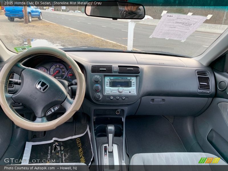 Shoreline Mist Metallic / Gray 2005 Honda Civic EX Sedan