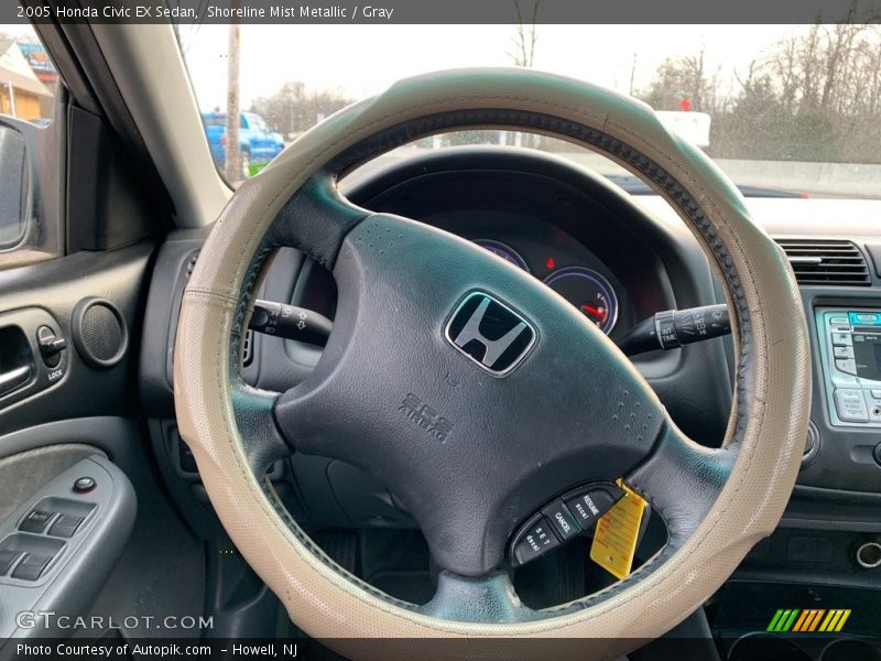 Shoreline Mist Metallic / Gray 2005 Honda Civic EX Sedan