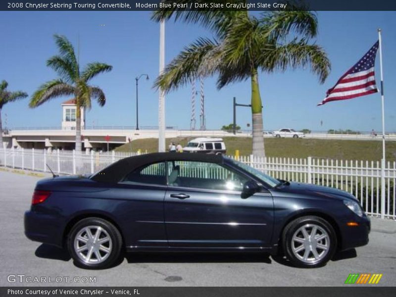 Modern Blue Pearl / Dark Slate Gray/Light Slate Gray 2008 Chrysler Sebring Touring Convertible