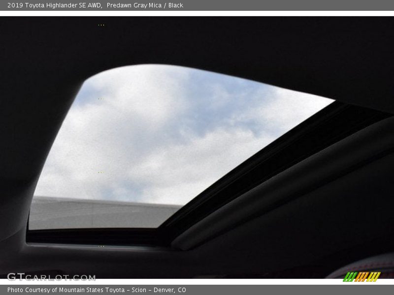 Predawn Gray Mica / Black 2019 Toyota Highlander SE AWD