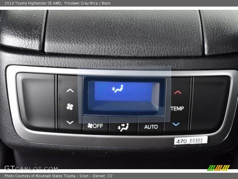 Predawn Gray Mica / Black 2019 Toyota Highlander SE AWD