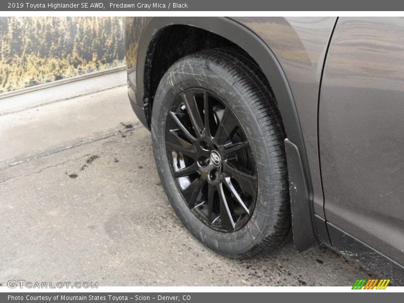 Predawn Gray Mica / Black 2019 Toyota Highlander SE AWD