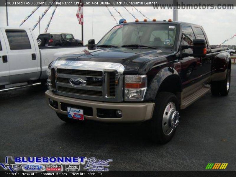 Black / Chaparral Leather 2008 Ford F450 Super Duty King Ranch Crew Cab 4x4 Dually