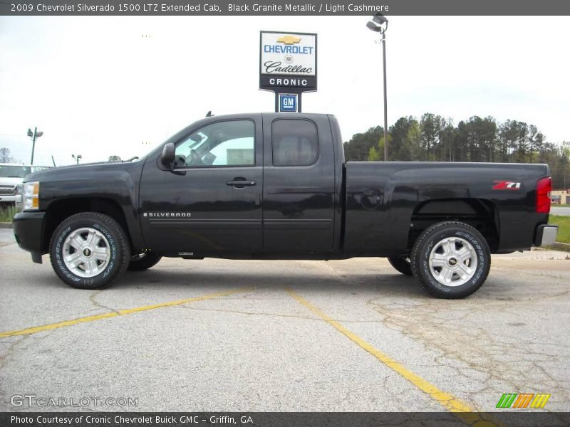 Black Granite Metallic / Light Cashmere 2009 Chevrolet Silverado 1500 LTZ Extended Cab