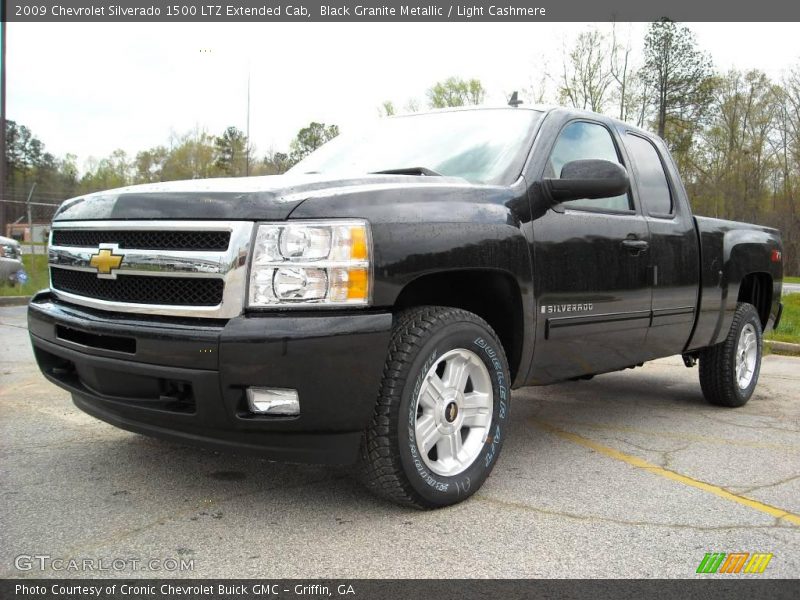 Black Granite Metallic / Light Cashmere 2009 Chevrolet Silverado 1500 LTZ Extended Cab