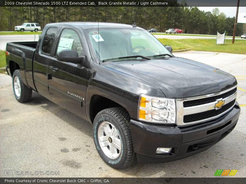 Black Granite Metallic / Light Cashmere 2009 Chevrolet Silverado 1500 LTZ Extended Cab