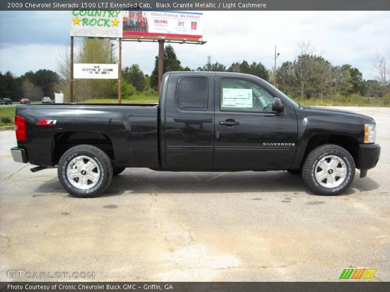 Black Granite Metallic / Light Cashmere 2009 Chevrolet Silverado 1500 LTZ Extended Cab