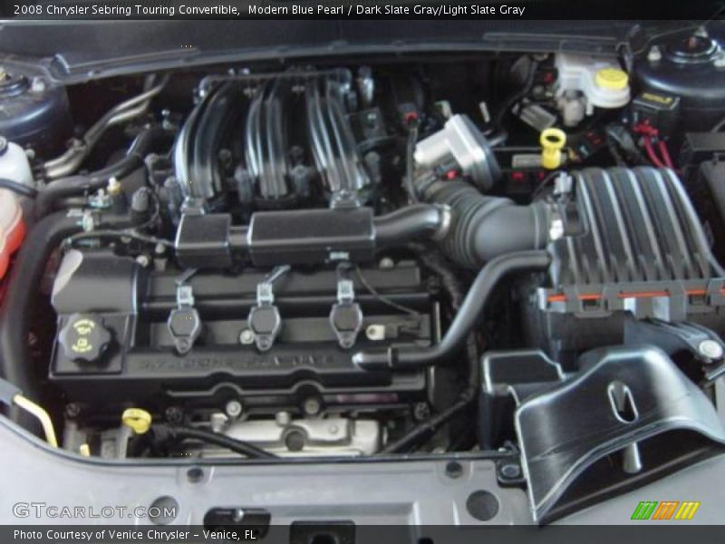 Modern Blue Pearl / Dark Slate Gray/Light Slate Gray 2008 Chrysler Sebring Touring Convertible