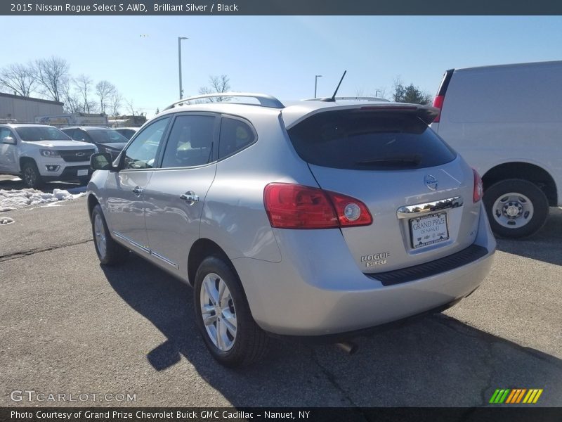 Brilliant Silver / Black 2015 Nissan Rogue Select S AWD