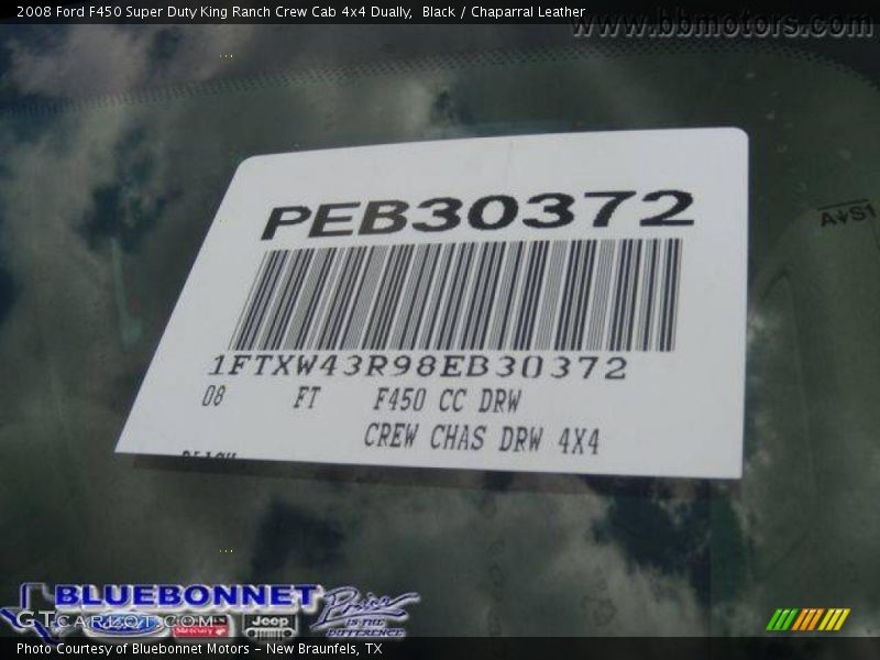 Black / Chaparral Leather 2008 Ford F450 Super Duty King Ranch Crew Cab 4x4 Dually