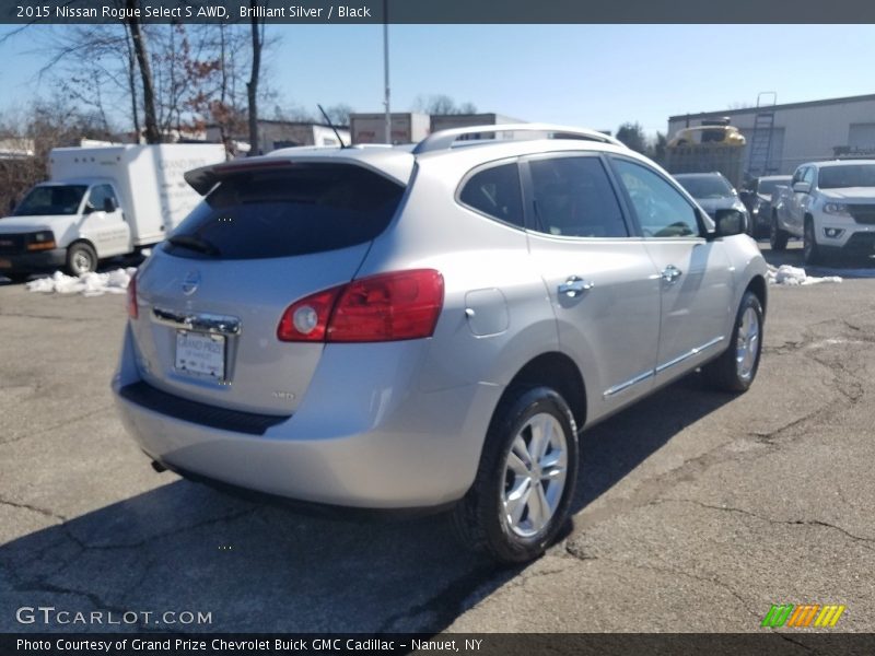 Brilliant Silver / Black 2015 Nissan Rogue Select S AWD