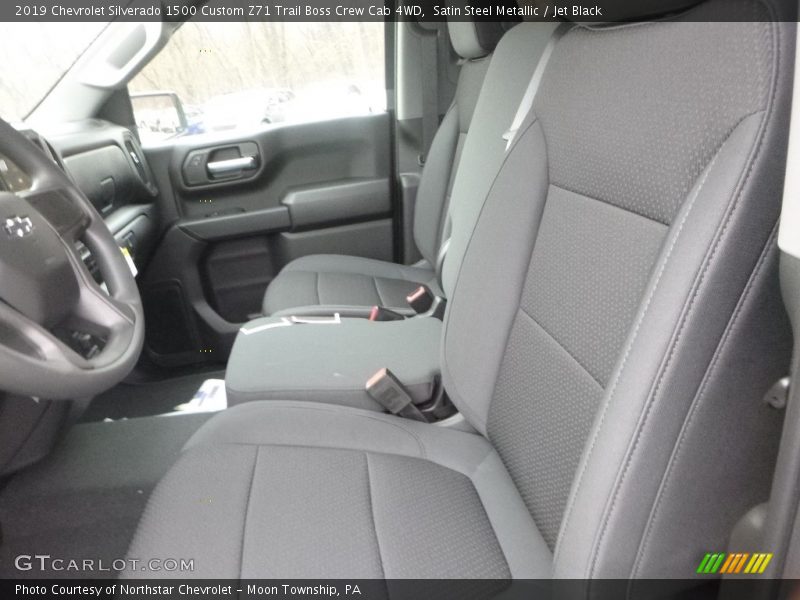 Satin Steel Metallic / Jet Black 2019 Chevrolet Silverado 1500 Custom Z71 Trail Boss Crew Cab 4WD