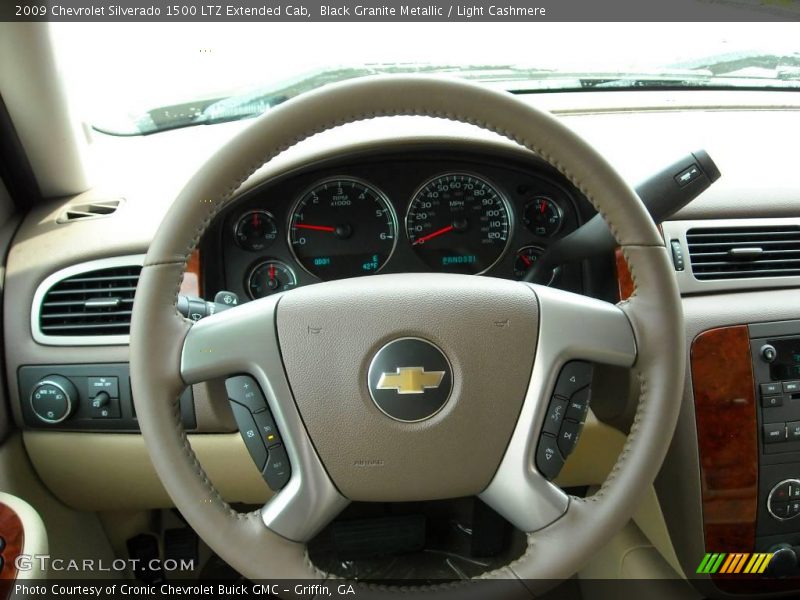 Black Granite Metallic / Light Cashmere 2009 Chevrolet Silverado 1500 LTZ Extended Cab
