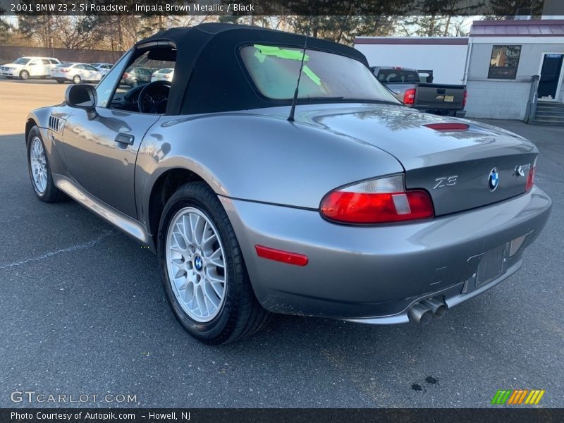 Impala Brown Metallic / Black 2001 BMW Z3 2.5i Roadster