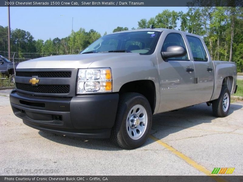Silver Birch Metallic / Dark Titanium 2009 Chevrolet Silverado 1500 Crew Cab