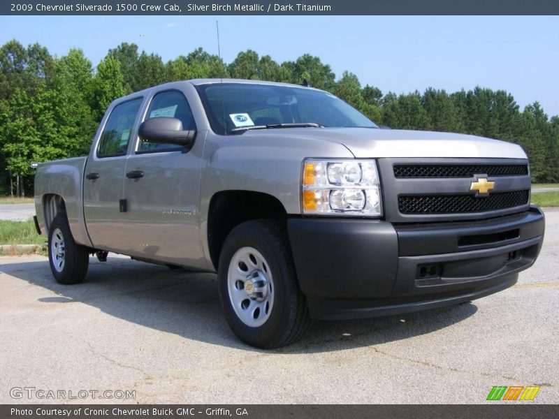 Silver Birch Metallic / Dark Titanium 2009 Chevrolet Silverado 1500 Crew Cab