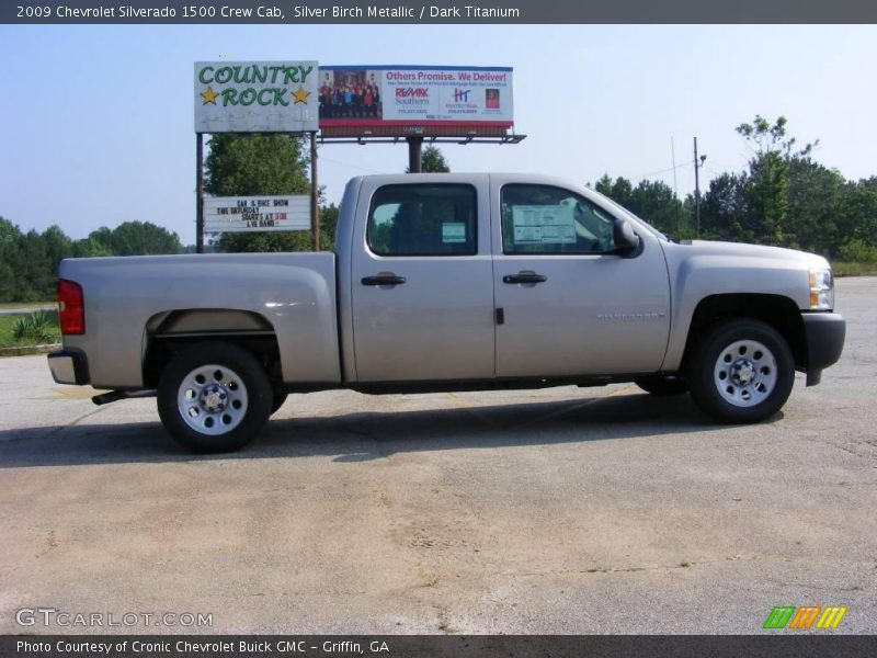 Silver Birch Metallic / Dark Titanium 2009 Chevrolet Silverado 1500 Crew Cab