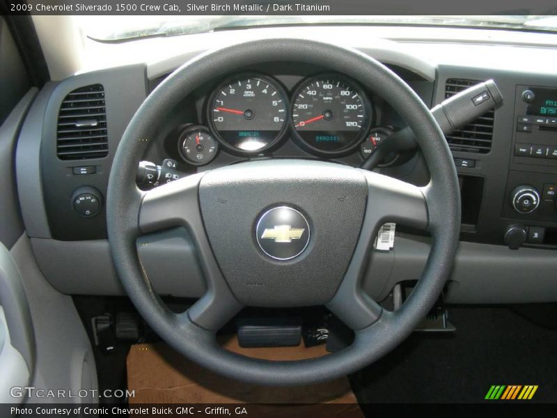 Silver Birch Metallic / Dark Titanium 2009 Chevrolet Silverado 1500 Crew Cab