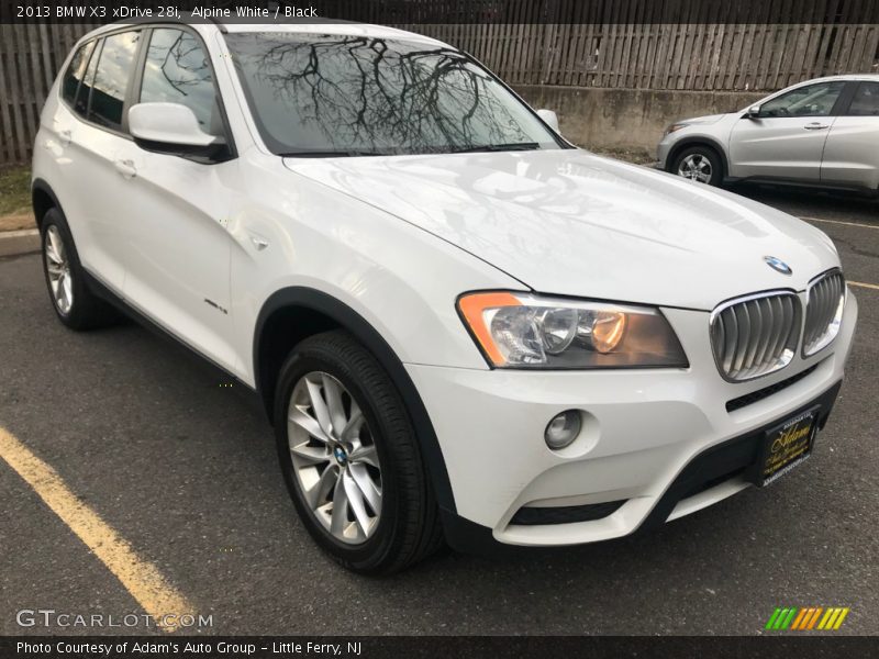 Alpine White / Black 2013 BMW X3 xDrive 28i