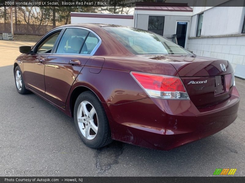 Basque Red Pearl / Black 2008 Honda Accord LX Sedan